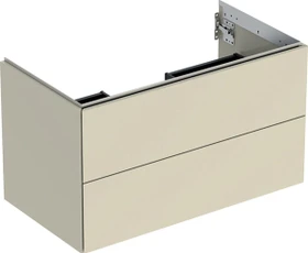 Geberit ONE Unterschrank für Waschtisch, mit zwei Schubladen, 90cm, sandgrau/lackiert hochglanz