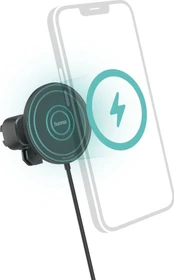 Hama Kfz-Handy-Ladegerät MagCharge Car FC15 15W kabellos für iPhone schwarz