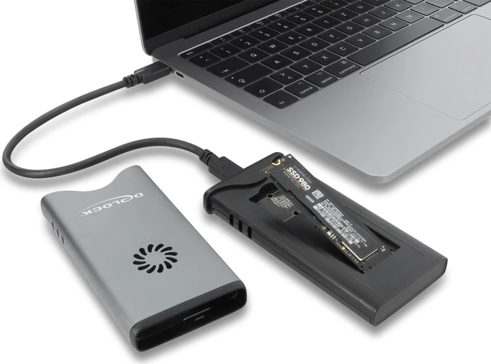DeLOCK Externes Gehäuse für M.2 NVMe SSD, USB4