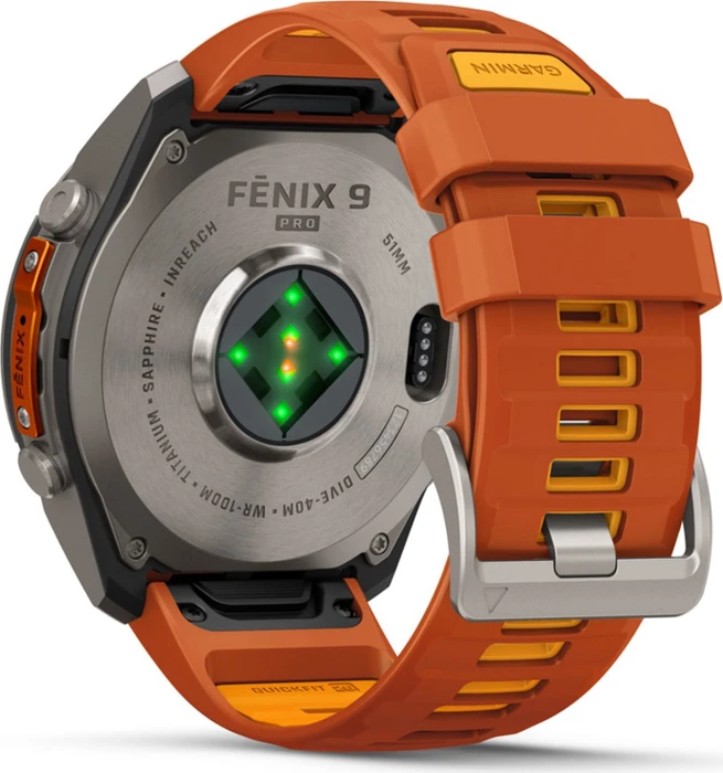 Garmin Fenix 9 Pro inReach 51mm titanium/autumn orange-spark orange