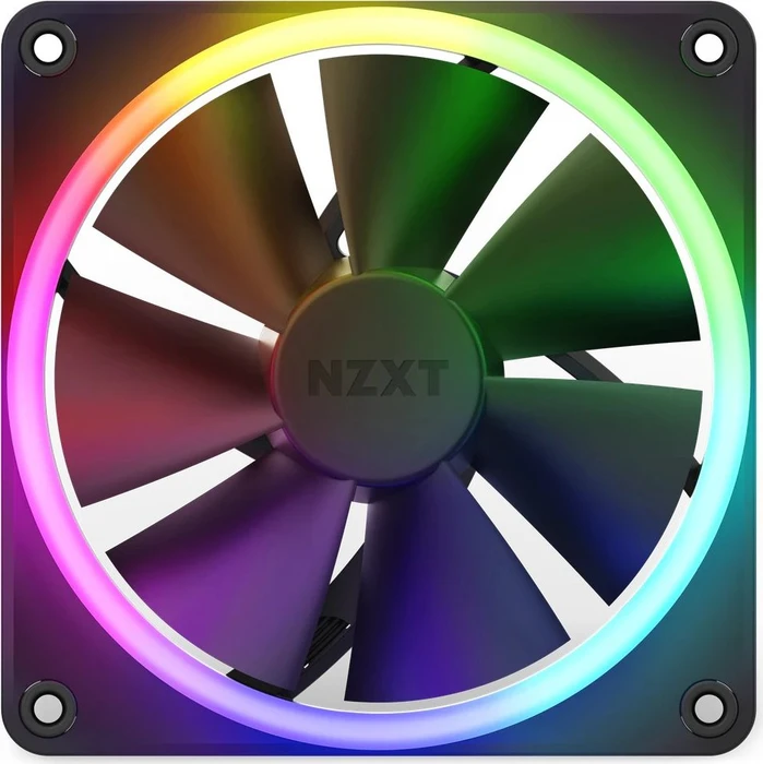 NZXT F Series F120 RGB, Matte Black, schwarz, LED-Steuerung, 120mm, 3er-Pack