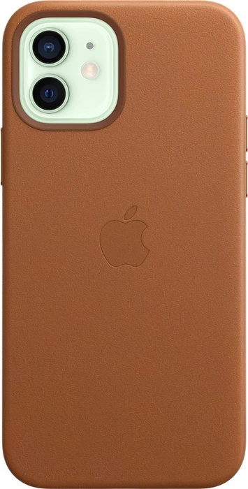 Apple Leder Case mit MagSafe für iPhone 12/12 Pro sattelbraun
