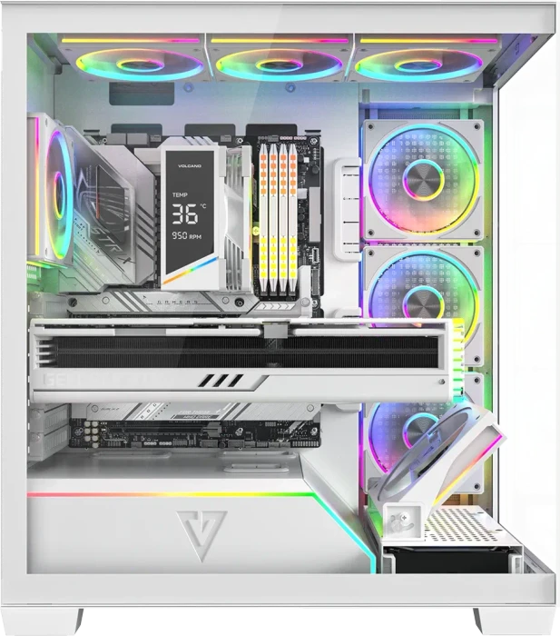 Modecom Volcano Stellar Plus 5F White, Glasfenster
