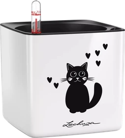 Lechuza Cube Glossy Cat 14 weiß hochglanz