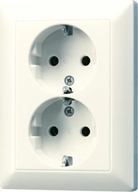 Jung Serie CD SCHUKO Zweifach-Steckdose 16A 250V, weiß