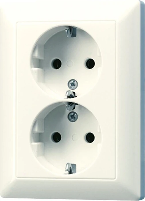 Jung Serie CD SCHUKO Zweifach-Steckdose 16A 250V, weiß