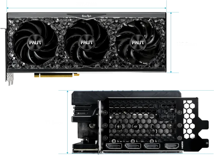 Palit GeForce RTX 4070 Ti SUPER GameRock OmniBlack, 16GB GDDR6X, HDMI, 3x DP