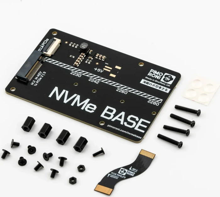 Pimoroni NVMe Base, M.2 M-Key 2230/2242/2260/2280 NVMe Slot für Raspberry Pi 5