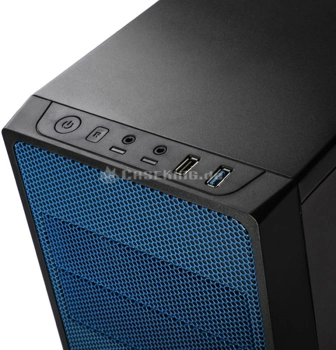 BitFenix Neos schwarz/blau, schallgedämmt