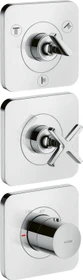 Hansgrohe Axor Citterio E Thermostatmodul 380/120 Kontrollfeld für 3 Verbraucher edelstahloptik