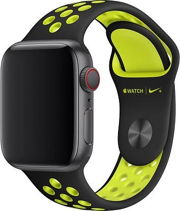 Apple Nike Sportarmband S/M und M/L für Apple Watch 40mm schwarz/volt