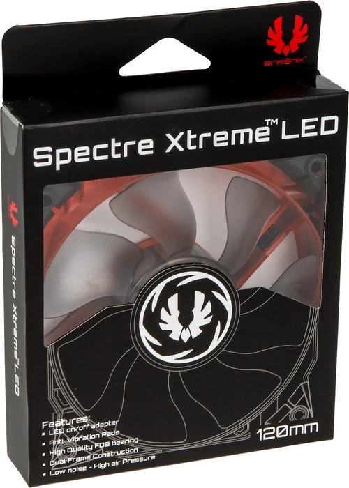 BitFenix Spectre Xtreme LED schwarz/rot, 120mm