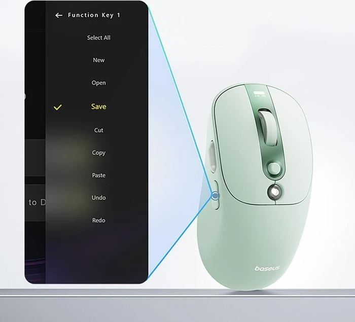 Baseus Editor Wireless Mouse, grün, USB/Bluetooth
