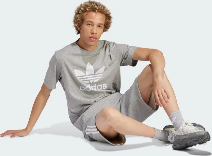 adidas Adicolor Trefoil T-Shirt kurzarm medium grey heather (Herren)