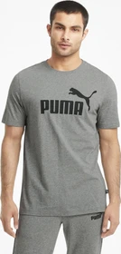 Puma Essentials Logo T-Shirt kurzarm medium grey heather (Herren)
