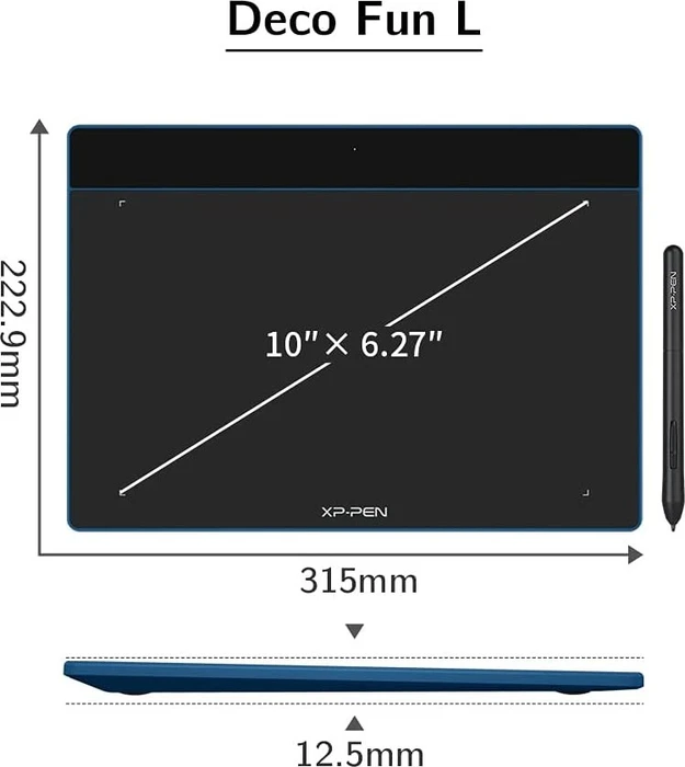 XP-Pen Deco Fun L, Space Blue