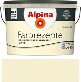 Alpina Farben Farbrezepte Innenfarbe ein hauch von gelb matt, 2.5l