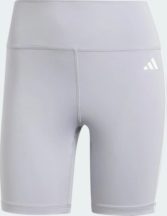 adidas Training Essentials 3-Streifen High-Waisted Hose kurz glory grey (Damen)