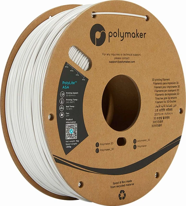 Polymaker PolyLite ASA, weiß, Spule, 2.85mm, 1.00kg