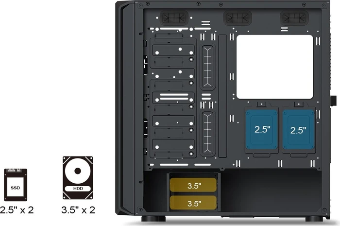 SilverStone Seta D1, schwarz