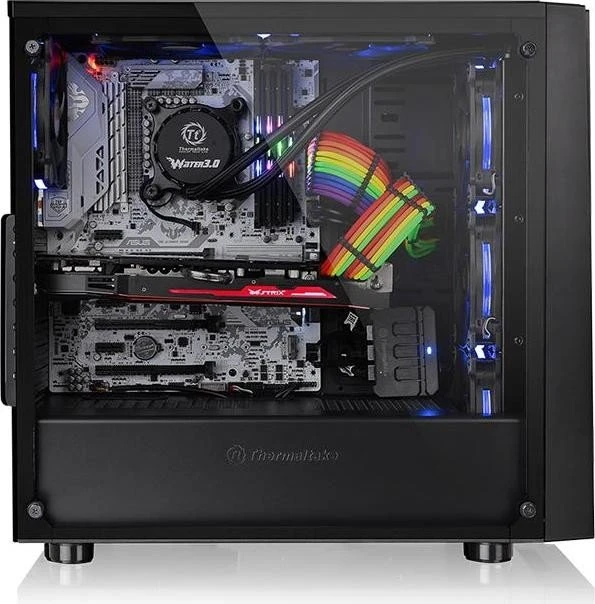 Thermaltake Versa J21 TG, schwarz, Glasfenster