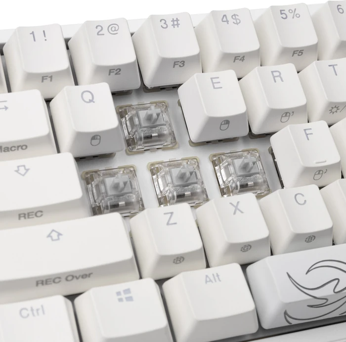Ducky One 2 Pro Mini, PBT, weiß, LEDs RGB, MX SPEED RGB Silver, USB, US