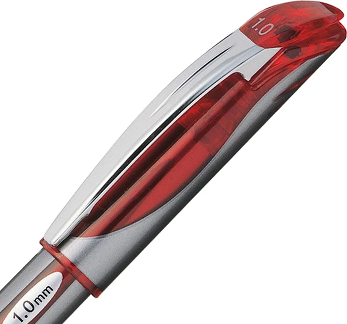 Pentel EnerGel BL110 1.0mm/0.5mm Gelroller rot/silber, 12er-Pack