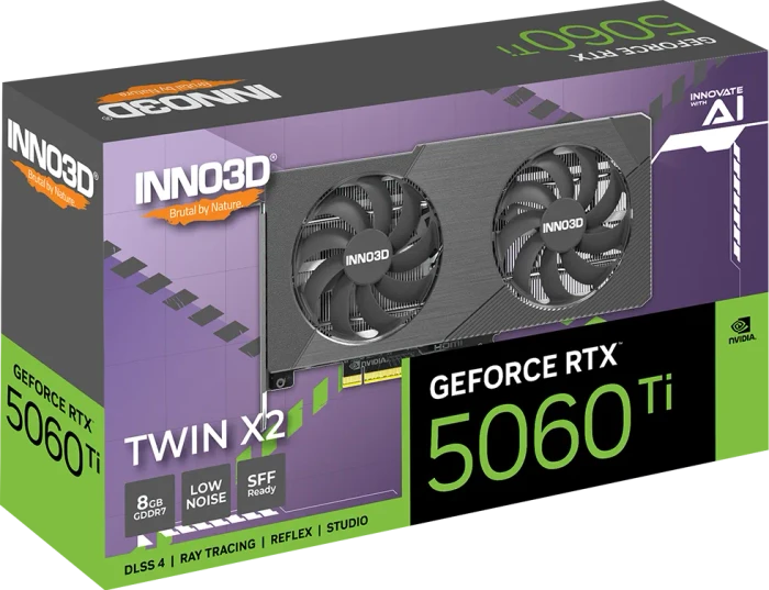 INNO3D GeForce RTX 5060 Ti Twin X2 V2, 8GB GDDR7, HDMI, 3x DP