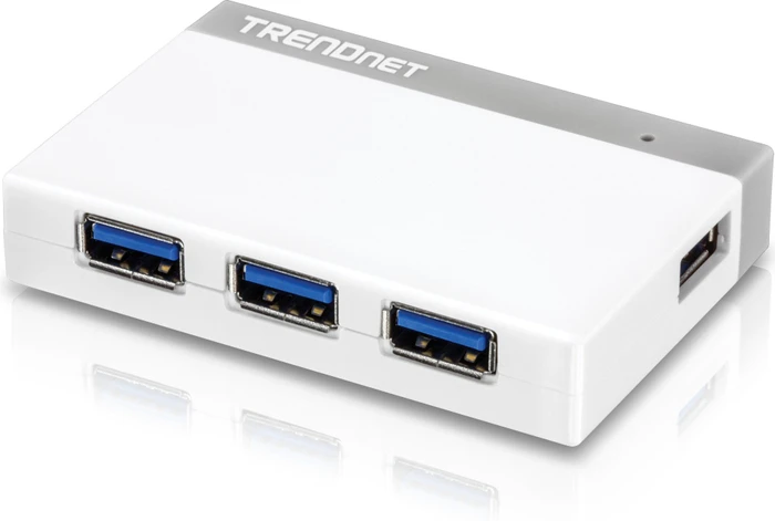 TRENDnet weiß USB-Hub, 4x USB-A 3.0, USB 3.0 Micro-B [Buchse]