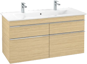 Villeroy & Boch Venticello Waschbeckenunterschrank für Becken mittig 4 Auszüge 1153x590x477mm nordic oak/chrome