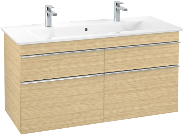 Villeroy & Boch Venticello Waschbeckenunterschrank für Becken mittig 4 Auszüge 1153x590x477mm nordic oak/chrome
