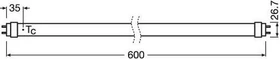 Osram Ledvance SubstiTUBE T8 EM Value 6.6W/840 G13/T8 600mm
