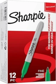 Sharpie Fine Point Permanentmarker grün, 12er-Pack
