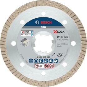 Bosch Professional X-LOCK Best for Ceramic Extra Clean Turbo Diamanttrennscheibe, 115x1.4x22.23mm, 1 Stück