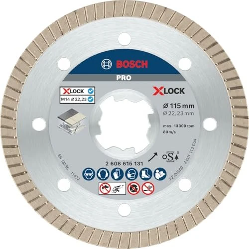 Bosch Professional X-LOCK Best for Ceramic Extra Clean Turbo Diamanttrennscheibe, 115x1.4x22.23mm, 1 Stück