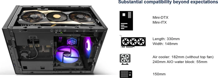 SilverStone Sugo 15, silber, Mini-ITX