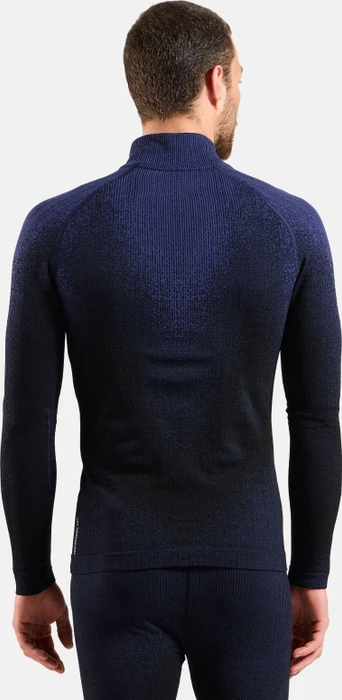 Odlo POW Blackcomb Baselayer Half Zip Funktionsshirt langarm skipper blue (Herren)