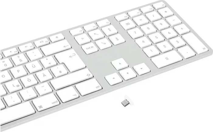 Matias Wireless USB-C Aluminum Keyboard for Mac, Silver, USB, DE