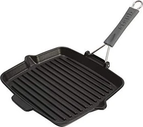 Zwilling Staub Grillpfanne mit Silikongriff quadratisch 24x24cm schwarz