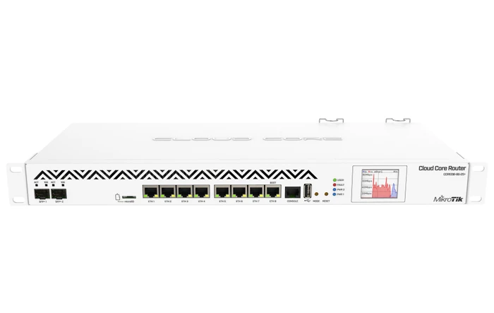 MikroTik RouterBOARD Rackmount Gigabit Router, 8x RJ-45, 2x SFP+