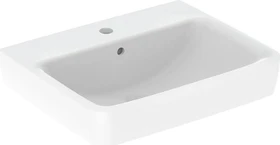 Geberit Renova Plan Waschtisch 65cm, Hahnloch mittig, mit Überlauf, weiß