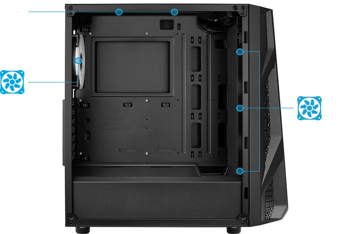 AeroCool AirHawk Duo ARGB, Glasfenster