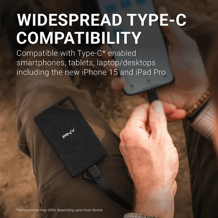 PNY RP60 Portable SSD, 2TB, USB-C 3.2