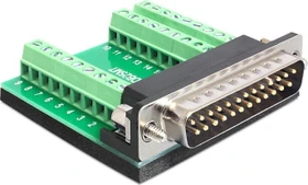 DeLOCK Sub-D 25-Pin [Stecker] auf 27-Pin-Terminalblock Adapter (65318)