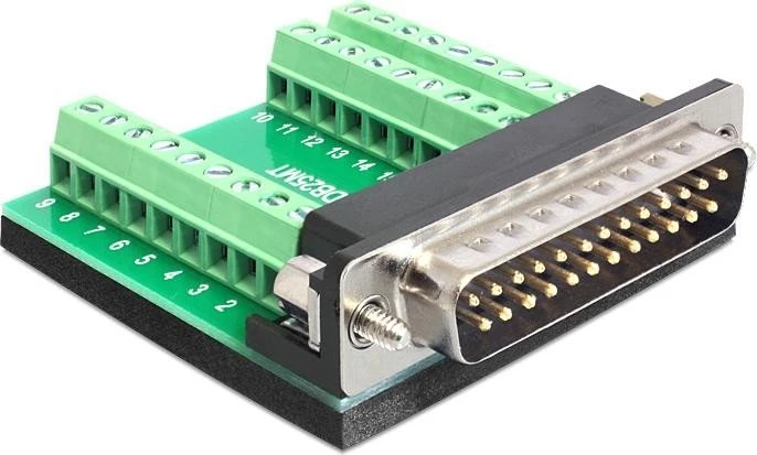 DeLOCK Sub-D 25-Pin [Stecker] auf 27-Pin-Terminalblock Adapter