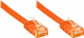 Good Connections Flach-Patchkabel, Cat6, U/UTP, RJ-45/RJ-45, 15m, orange