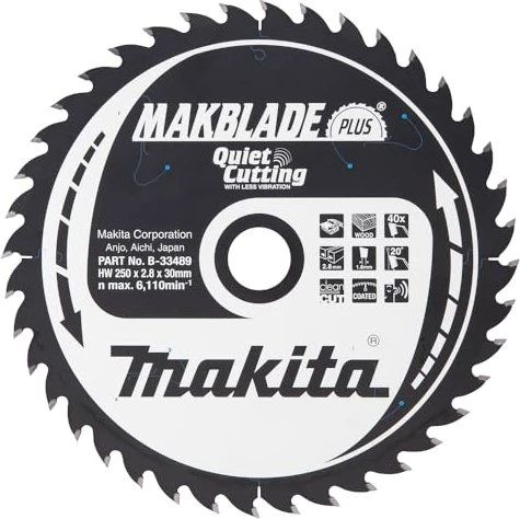 Makita Makblade Plus Kreissägeblatt 40Z, 250x2.8x30mm, 1 Stück