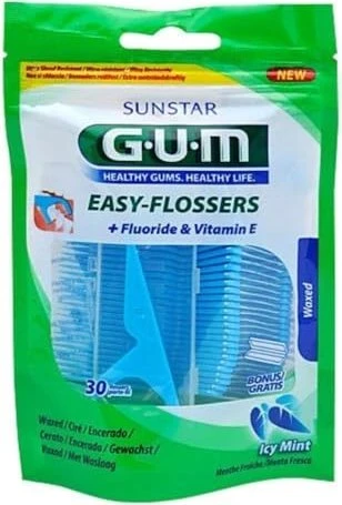 Sunstar Gum EasyFlossers Zahnseide, 30 Stück