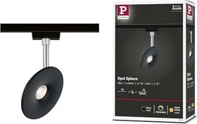Paulmann URail Sphere Schienensystem LED Spot 7W schwarz matt/chrom, 1 Stück