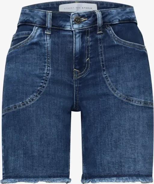 Street One Studio Straight Leg im Casual Fit Jeans dark blue wash (Damen)